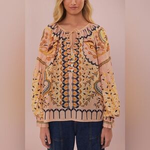 FARM Rio Beige Jaipur Blouse